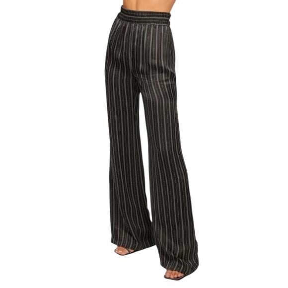 Ramy Brook Pants - Ramy Brook pants Anahi Variegated striped wide leg size XXL